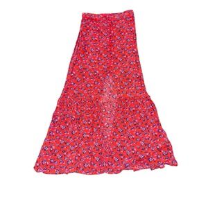 Band of Gypsies Red Floral Maxi Skirt